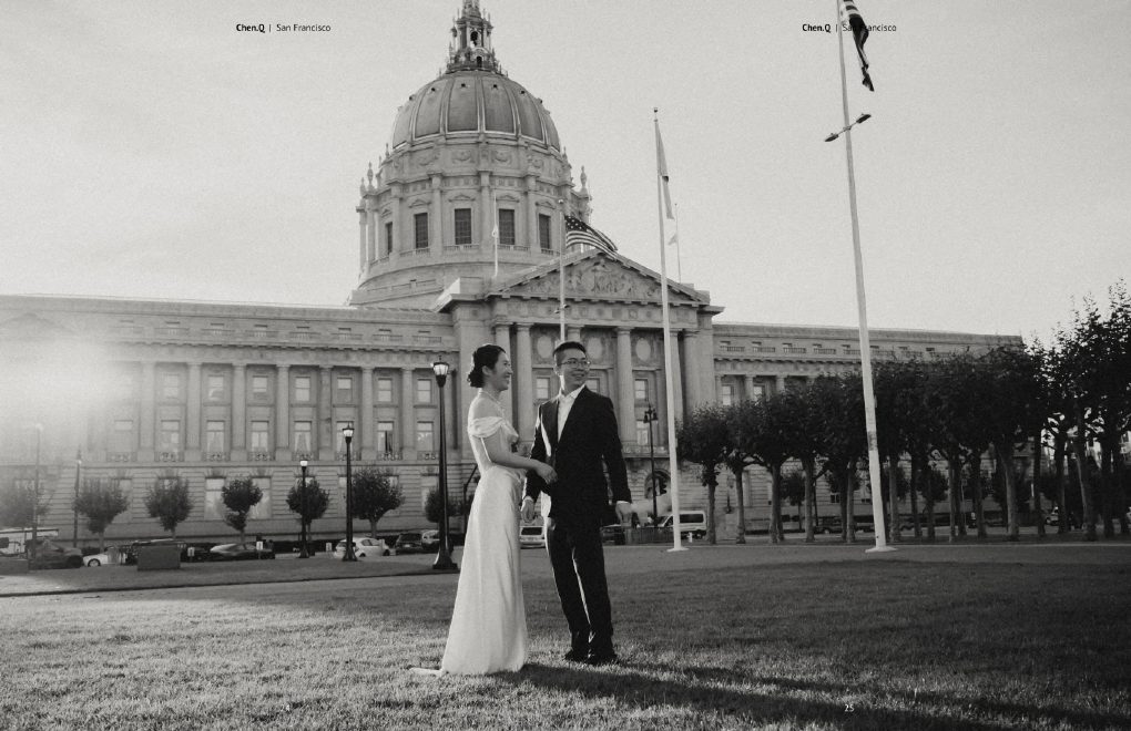 Wedding portrait at San Francisco City Hall